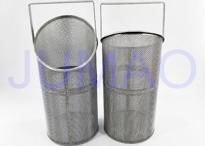 304 Stainless Steel Filter Basket , Food Grade Basket Filter Strainer