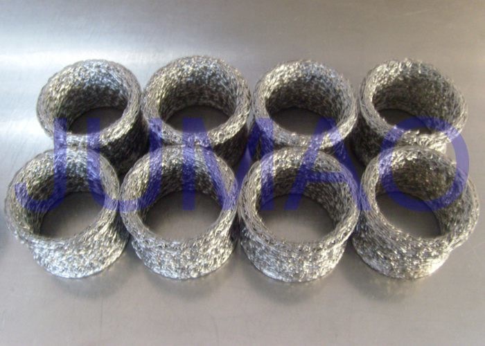 Compressed Metal Knitted Mesh Filters Rings Shape Gaskets With Copper