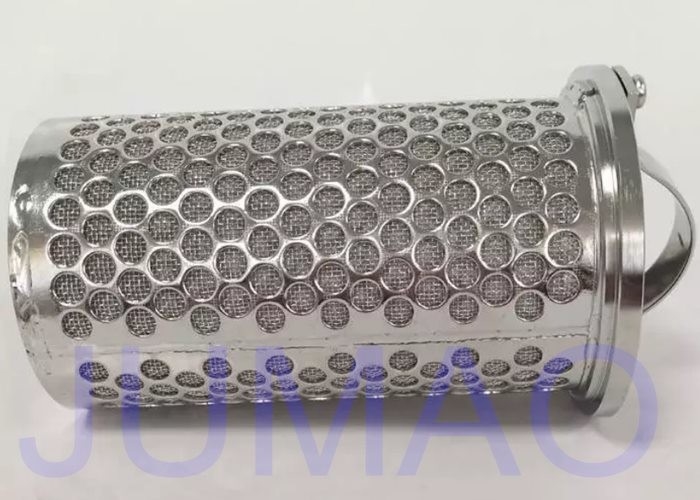 316 Stainless Steel Mesh Basket Filter Element For Industrial Liquid ...