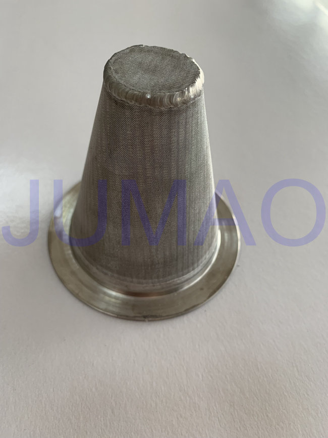 Conical Strainer Filter Element , Monel / Stainless Steel Sintered Cartridge