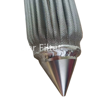 High Temperature Gas Filtration Pleated Filter Element 90% Filter Rating