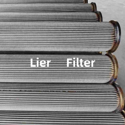 High Temp Resistance Stainless Steel Pleated Filter Element Abrasion Proof