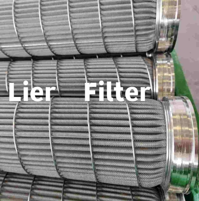 High Efficiency 0.3um-180um Pleated Filter Element Stainless Steel Wire Mesh Filter