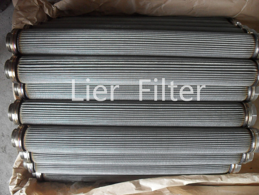 Polymer Melt Filter Cartridge Pleated Filter Element Strong Air Permeability